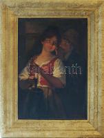 Rudolph Jelinek (1880-1944): Éji titok, olaj-vászon; szignált, keretben 70x90 cm