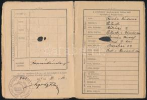 cca 1940 Zsoldkönyv, egyben személyazonossági igazolvány kiszakadt lapokkal