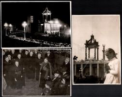 1938 Eucharisztikus Kongresszus 11 db nagy méretű fotó, közötte Horthy. 18x16 cm