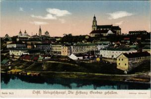 Die Festung Grodno gefallen. Oestl. Kriegsschauplatz Serie 34/2. Hofphotogr. Kühlewindt / WWI German and Austro-Hungarian K.u.K. military, occupation of Grodno (Belarus)