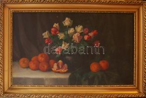 Molnár Z. János (1880-1960): Gyümölcs csendéletk, olaj-vászon; szignált, keretben 120x80 cm