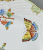 Herendi Viktória mintás süteményes készlet, kézzel festett, jelzett, hibátlan