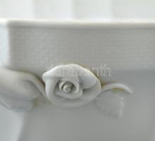 Herendi Levese tál porcelán , fehér mázas, jelzett, hibátlan, kopott. 34x21x22 cm