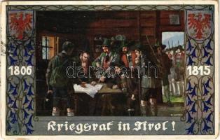 1913 Kriegsrat in Tirol 1806-1815. Bund der Deutschen in Böhmen. Bundeskarte 199. / Austro-Hungarian K.u.K. military art postcard, war council in Tyrol s: E. Kutzer (ragasztónyom / glue marks)