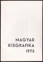 1975 Magyar kisgrafika 18x25cm, 500 sorszámozott példányban készült ajándék mappa benne 20 magyar grafikus kisgrafikája pl Rékassy Csaba, Reich Károly, stb. Jelzettek.