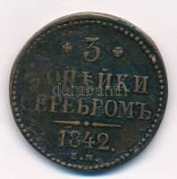 Orosz Birodalom 1842. 2k Cu "I. Miklós" T:2-
Russian Empire 1842. 2 Kopeks Cu "Nicho...