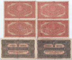 8db-os vegyes korona bankjegy tétel T:III-IV