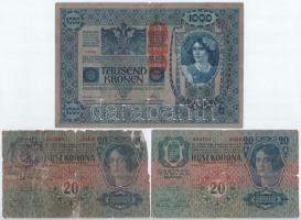 8db-os vegyes korona bankjegy tétel T:III-IV