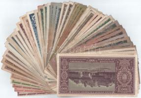 1945-1946. 51db-os vegyes inflációs bankjegy tétel T:III,III-