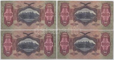 1930. 100P (5x) mind különféle sorozatszámmal, közte sorszámkövető sorozatszám pár + 1930. 100P (3x)...