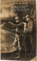 1915 Treue um Treue / WWI German and Austro-Hungarian K.u.K. military, Viribus Unitis propaganda (vágott / cut)