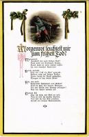 Morgenrot leuchtest mir zum frühen Tod? / WWI Austro-Hungarian K.u.K. military art postcard. Lepochrom 5771/II.