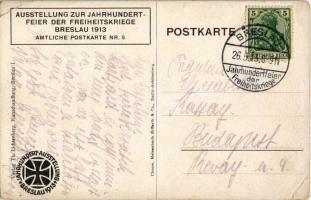 1913 Die lieben Waffen glänzen... Ausstellung zur Jahrhundertfeier der Freiheitskriege Breslau. Amtl...