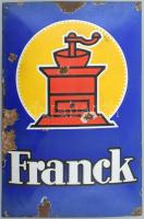 Franck nagy méretű fém reklám tábla. Sérült. 34x49 cm
