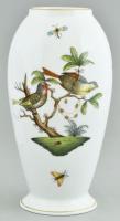 Herendi Rotschild mintás váza. Kézzel festett, jelzett, minimális kopással. m: 19 cm