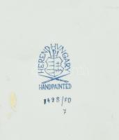 Herendi Fleurs des Indes mintás áttört tál, kézzel festett porcelán, jelzett, hibátlan, d:21 cm