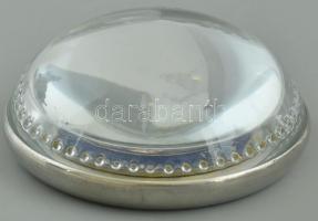 Üveg levélnehezék, kopott, felirat: Great Seal of the United States. d: 8 cm