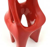 Zsolnay Török János(1932-1996): Házaspár. Ökörvér mázas porcelán fajansz, jelzés nélkül, 1970 körül,...