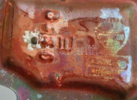 Zsolnay korsós fiú. Eozinmázas porcelán fajansz, jelzett, 1930 körül, sérült, javított. m: 20 cm