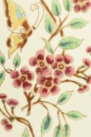 Zsolnay virág mintás süteményes készlet. Kézzel festett, részben jelzett, kopott, mázrepedt d: 18 cm...