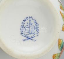 Herendi Viktória mintás tejszín kiöntő, kézzel festett, jelzett, erősen kopott, m: 7 cm