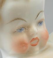 Herendi porcelán puttó, kézzel festett, jelzett, hibátlan, m: 18 cm