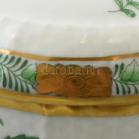 Herendi Apponyi mintás cukortartó. Kézzel festett porcelán, jelzett, apró csorbákkal. m: 10cm