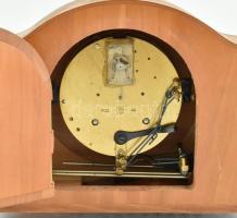 Junghaus art deco kandallóóra, működik, félütős, kulccsal, kisebb karcolással, jelzett h:21 cm, m:18...
