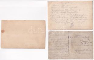 3 db RÉGI fotó képeslap: régi kocsik (kettőn katonák) / 3 pre-1945 photo postcards: vintage automobi...
