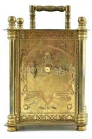 Mechanikus, fém asztali óra, nem működik. m: 21cm