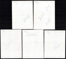 cca 1978 Magyar színészek - általuk aláírt - műtermi portréi (Sinkó László (569), Sörös Sándor (604)...