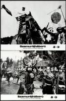 cca 1969 A ,,Szamurájháború" című japán filmről 7 db produkciós filmfotó magyar felirattal, Pán...