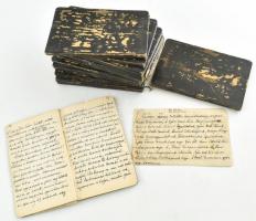 1914-1916 Napló az 1. világháborúból 13 kézzel írt füzet, részletes leírás, személyes jellegű feljegyzésekkel