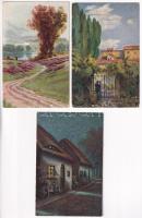 6 db RÉGI művész motívum képeslap / 6 pre-1945 art motive postcards