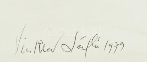 1979 Vinkler László (1912-1980): Lányok. Ofszet, papír, jelzett, 42,5x32,5 cm