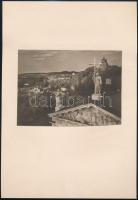 cca 1917 Jan Bulhak litván fotóművész pecsétjével jelzett vintage fotóművészeti alkotás, 11,2x15,1 cm, karton 29x20 cm