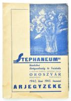 1943 Stephaneum faiskola Oroszvár képes árjegyzék