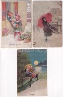 5 db RÉGI motívum képeslap: gyerekek / 5 pre-1945 motive postcards: children
