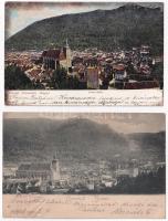 Brassó, Kronstadt, Brasov; - 2 db RÉGI város képeslap / 2 pre-1945 town-view postcards