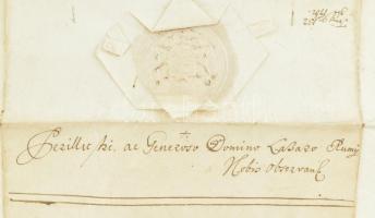 1762 Kőszeg, Oszterhueber Antal dunántúli kerületi táblai táblabíró és jegyző levele Rumi Lázár Vas ...