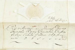 1785 Damonya (ma Chernelházadamonya), azonosítatlan hivatalnok levele Rumi József Vas vármegyei neme...