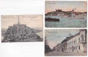 6 db RÉGI felvidéki város képeslap: Pozsony, Dévény, Kassa, Rimaszombat / 6 pre-1945 Upper-Hungarian (Slovak) town-view postcards: Bratislava, Devín, Kosice, Rimavská Sobota