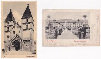 4 db RÉGI magyar város képeslap: Miskolc, Keszthely, Ják, Csurgó / 4 pre-1945 Hungarian town-view po...