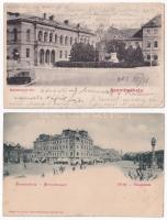 Szombathely - 2 db RÉGI (1905 előtti) város képeslap / 2 pre-1905 town-view postcards