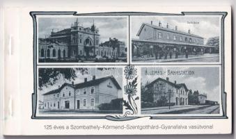 125 éves a Szombathely-Körmend-Szentgotthárd-Gyanafalva vasútvonal - modern reprint képeslapfüzet 19 képeslappal (vasútállomások). 0012-es sorszámú példány (300 sorszámmal ellátott példány készült) Kiadta a MÁV Rt. Területi Igazgatósága Szombathely (1997)