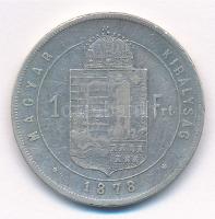 1878KB 1Ft Ag "Ferenc József / Középcímer" T:3
Adamo M15