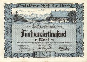 Német Birodalom/Weimari Köztársaság/Leutkirch 1923.8.20. 500.000M "B" T:II