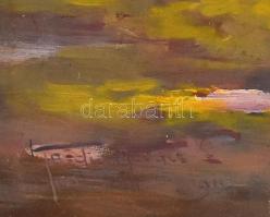 Kézdi-Kovács László (1864-1942): Sweet home (Isle of wight), 1911. Olaj, fa. Jelzett. Hátoldalán Kéz...