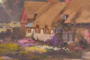 Kézdi-Kovács László (1864-1942): Sweet home (Isle of wight), 1911. Olaj, fa. Jelzett. Hátoldalán Kéz...