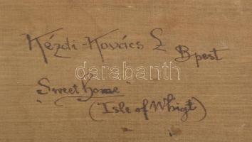 Kézdi-Kovács László (1864-1942): Sweet home (Isle of wight), 1911. Olaj, fa. Jelzett. Hátoldalán Kéz...